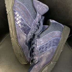Bottega Veneta Navy Textured Sneakers